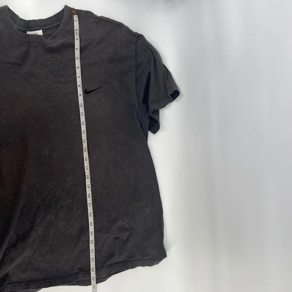 Vintage 90s Nike Embroidered Swoosh T-Shirt Mens Large Faded Black Made in USA